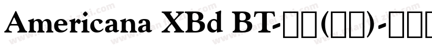 Americana XBd BT-普通(西方)字体转换